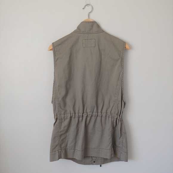 NWT Club Monaco Thora Sleeveless Parka Vest Olive Green Size Small - Picture 3 of 16